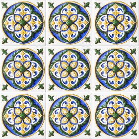 Resim Can Seramik 10*10 cm CÇ-102 Kütahya Çini Karo ( 5'li 1 Paket ) 