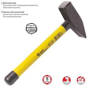 Resim Büro Ev Hobi Takım Çantası İçin 2kg Metal Saplı Çekiç 