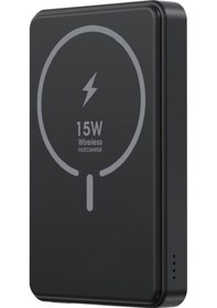 Resim Nettech NT-PW21 22.5 W 2 Çıkışlı 6000 mAh Magsafe Powerbank Siyah 