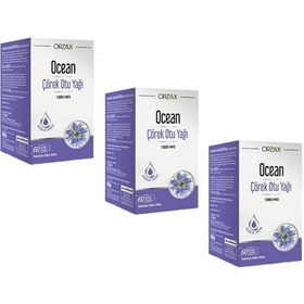 Resim Ocean Çörek Otu Yağı 1000 MG 60 Kapsül 3'lü Paket 