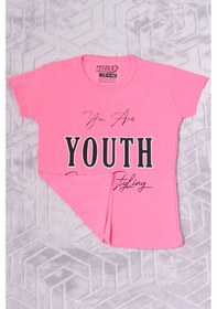 Resim Hçm Kız Çocuk Tshirt Youth Baskılı Bisiklet Yaka C39 Pembe 