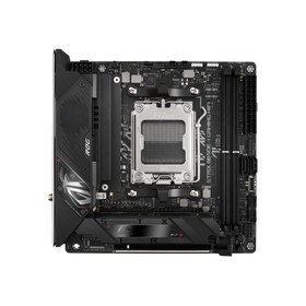 Resim ASUS ROG STRIX B650E-I GAMING WIFI AMD B650 AM5 DDR5 6400 HDMI 2X M2 USB3.2 WİFİ 6E BT AURA RGB 2.5GBİT LAN MİNİ ITX ARMOURY CRATE AI SUİTE 3 İKİ YÖNLÜ AI SES ENGELLEYİCİ MİK. 