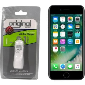 Resim Case Man Apple iPhone Uyumlu 7 Araç Şarj Cihazı Hızlı Şarj Özellikli Adaptör 