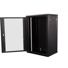 Resim Lande - 18U 19" Duvar Tipi Rack Kabinet - Genişlik: 600 mm | Derinlik: 450 mm - Siyah 