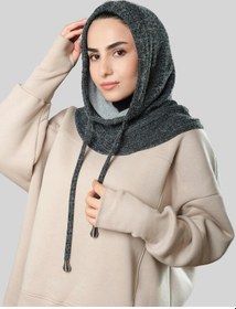 Resim Hürrem Bone Antrasit Bağcıklı Peluş Salaş Balaklava Boyunluklu Bere Jakar Düz 2328 25 Antrasit 