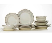 Resim Kütahya Porselen Bone Kalipso Yemek Takımı 24 Parça 6 Kişilik BNKL24Y243012156 Renkli 