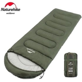 Resim Naturehike Y150l Zarf Tarzı Kapüşonlu Pamuklu Uyku Tulumu -6 C Yeşil 