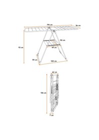 Resim İronika Stella Full Alüminyum Paslanmaz Çamaşır Kurutmalık Askısı Gümüş 