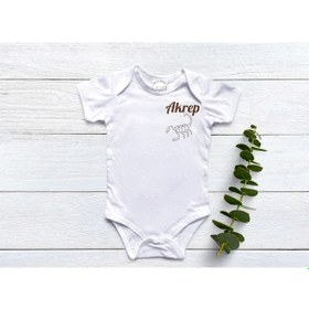 Resim Çıtçıtlı Organik Kumaş Akrep Burcu Zıbın Beyaz 