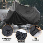 Resim 1 adet Açık Hava EVA Katı Renk Bisiklet Koruyucu Kılıf, Elektrikli Bisikletler ve Motosikletler için, Siyah ve Gri Kalınlaştırılmış Su Geçirmez Güneş Koruma, Dört Mevsim Uyumlu, Bisikleti Kar ve Hava Koruması 