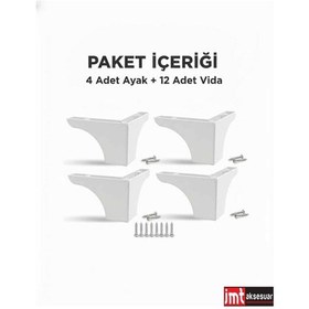 Resim Rose 10 Cm Mobilya Kanepe Sehpa Tv Ünitesi Koltuk Ve Konsol Ayağı Beyaz 