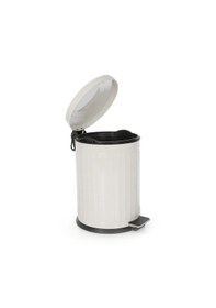 Resim 12 Lt Vintage Pedallı Çöp Kovası Beyaz 