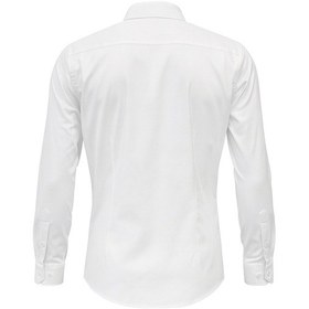 Resim Erkek Klasik Gömlek Pamuklu Esnek Kumaş,slim Fit Uzun Kollu, Fransız Manşetli Plus Scorpion Beyaz 