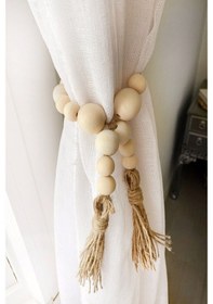 Resim 2 Adet Naturel Boncuklu Perde Süsü 