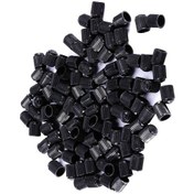 Resim Reedark 100 Adet Siyah Abs Plastik Lastik Valf Kapağı - Su Ve Toz Koruyucu, Araç Dekorasyonu, Araba/tır/kamyonet Uyumlu 