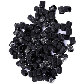 Resim Reedark 100 Adet Siyah Abs Plastik Lastik Valf Kapağı - Su Ve Toz Koruyucu, Araç Dekorasyonu, Araba/tır/kamyonet Uyumlu 