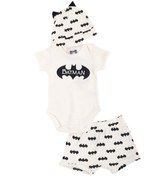 Resim Batman Erkek Bebek Lisanslı Body & Şort Şapkalı Pijama Takımı 