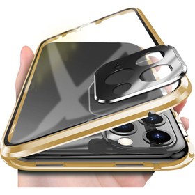 Resim iPhone 11 Pro Için Manyetik Arkalı Önlü Tam Koruma Kamera Korumalı Temper Cam (Yurt Dışından) 
