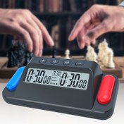 Resim 1 adet Profesyonel Dijital Satranç Saati - Çift Geri Sayım / Artan Sayım, Alarm, Büyük Ekran ve Ergonomik Tasarım ile Kompakt Pil Gücü Taşınabilir Zamanlayıcı, Satranç Turnuvaları, Pratik, Rekabetçi Oyunlar için 