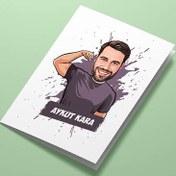 Resim Pazulu Güçlü Erkek Karikatürlü Tebrik Kartı 