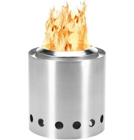 Resim Geeroyoo Paslanmaz Çelik Odunlu Isıtıcı - Yük Ve Yüksek Isı Dayanımı, Az Dumanlı Yüksek Alevli Yakma 