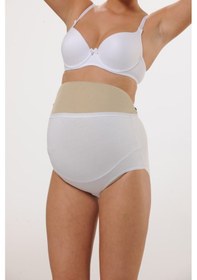 Resim Hmd 1413 3'lü Pamuklu Yüksel Bel Hamile Lohusa Külot - Beyaz Beyaz 