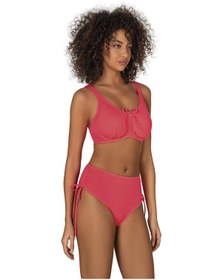 Resim Endeep Kadın Büyük Beden Balenli Destekli Bağlama Detaylı Pembe Bikini Takımı-pembe 