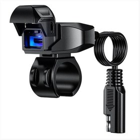 Resim Synodicmonth Motosiklet Araç Üstü Şarj Cihazı Su Geçirmez Usb Adaptörü 12v Telefon Çift Usb Portlu Hızlı Şarj 3.0 Anahtarlı Moto Parçası, A 