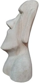 Resim Ahşap Dekoratif Büst Heykeli Moai Totem 