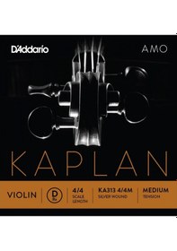 Resim D'Addario Kaplan Amo Series Violin String Ka313 4/4M Silver Wound 