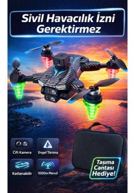 Resim Sivil Havacılık İzni Gerektirmeyen Çantalı Drone - 500g Altı Çift Kamera Engel Tanıma 