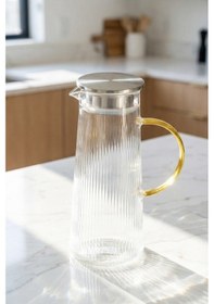 Resim Pureglass Metal Kapaklı Cam Sürahi - 1650 Ml 