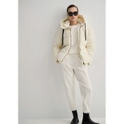 Resim Mavi Regular Fit Kapüşonlu Kadın Şişme Mont (M1110043-83043) 