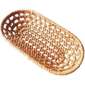 Resim Suntek Rattan Ekmek Sepeti Hasır Dokuma Sepet Sebzeler Için 
