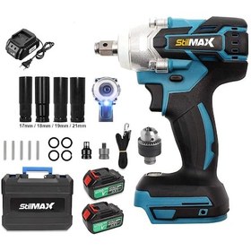 Resim 58v 10ah Kömürsüz Çift Akülü Şarjlı Metal Somun Sökme Makinesi 