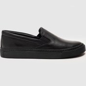 Resim Bağcıksız Hakiki Deri Siyah Kadın Düz Ayakkabı Siyah 