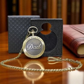 Resim Kuzey Tacı Özel Kutulu Antik Dad (Baba) Yazılı Köstekli Saat Özel Tasarım Vip 