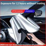 Resim Otomobil Ön Cam Güneşlik-Katlanabilir Otomobil Şemsiye Güneşliği, Anti-UV Araba Ön Pencere (Isı Koruma) Rüzgarlık Kapağı Kart 