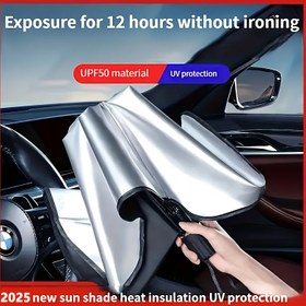 Resim Otomobil Ön Cam Güneşlik-Katlanabilir Otomobil Şemsiye Güneşliği, Anti-UV Araba Ön Pencere (Isı Koruma) Rüzgarlık Kapağı Kart 