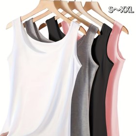 Resim 4 adet Kadın Kolsuz Atlet - Bahar ve Yaz için Yumuşak, Nefes Alabilen ve Şık, Katmanlar veya İç Giyim için Mükemmel, S-XXL, Rahat Giyim|Nefes Alabilen Kumaş|Konforlu Kesim 