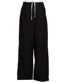Resim Ysatis Oversized Minimalist Kadın Pantolon - Yüksek Bel - Günlük Kullanım Siyah 