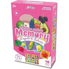 Resim Eğitici Oyun Kartları Meyve Ve Sebzeler Eşleştirme Kartları 