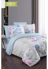 Resim Varol 250 Tc Bambu Karışımlı Pamuk Saten Nevresim Takımı Çift Kişilik - Nice Çok Renkli 