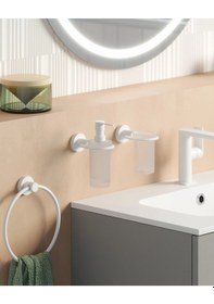 Resim Tecno White Sıvı Sabunluk - Mat Beyaz Mat Beyaz 