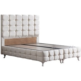 Resim Setaymobilya Baza, Duke Lux Çift Kişilik Krem Baza + Başlık Seti, Mdf, Setay 