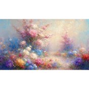 Resim Venspor Çiçekli Bahçe ve Pastel Renkler Arkaplan, Romantik Sanat Stili, 200x150cm Fon, Duvar Örtüsü 