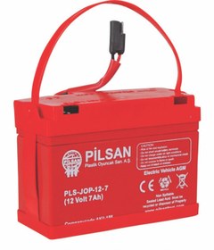 Resim PİLSAN 12 Volt 7 Amper Akü Kısa Kablo 