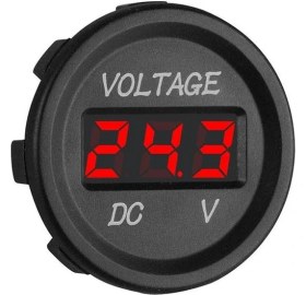 Resim Keepro Dijital Voltmetre Dc 12-24 V Vidalı Oto Motosiklet Tekne Için Kırmızı 
