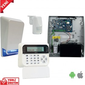 Resim TEKNİM PARS TSP-5324LCDA GSM/GPRS ALARM SETİ. 1xTSP5324 4+4 Zon Panel, 1xTSK-5710 LCD Keypad, 1xTSS-5790B Siren, 1xATP-545 Pır, 1xATP105 Ayak, 1x12V Akü 