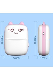 Resim TECHNOM Yeni Nesil Kablosuz Bluetooth Mini Taşınabilir Termal Fotoğraf Resim Etiket Yazıcı (PEMBE) 